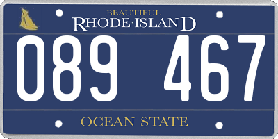 RI license plate 089467