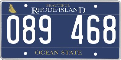 RI license plate 089468