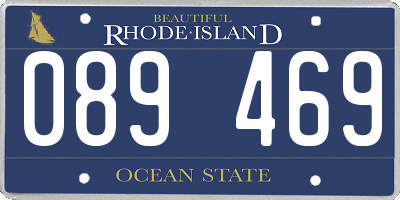 RI license plate 089469