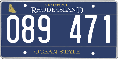 RI license plate 089471
