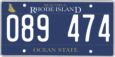 RI license plate 089474