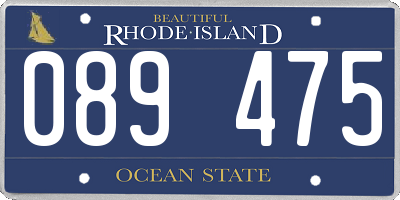 RI license plate 089475
