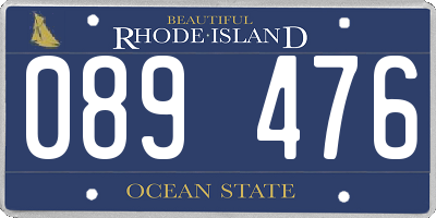 RI license plate 089476