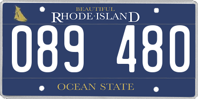 RI license plate 089480