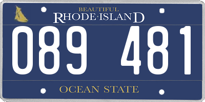 RI license plate 089481