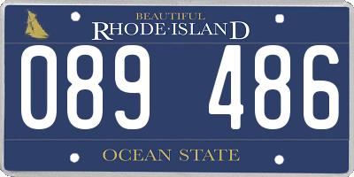 RI license plate 089486