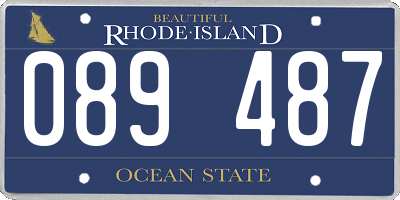 RI license plate 089487