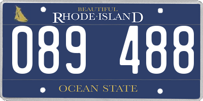RI license plate 089488