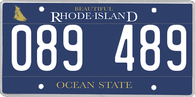 RI license plate 089489