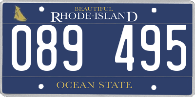 RI license plate 089495