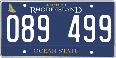 RI license plate 089499