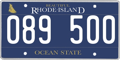 RI license plate 089500