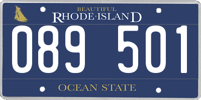 RI license plate 089501