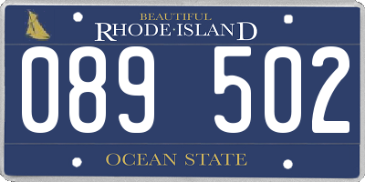 RI license plate 089502