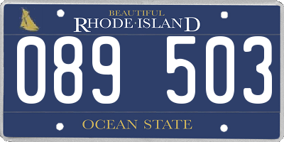 RI license plate 089503