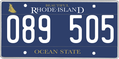 RI license plate 089505