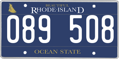 RI license plate 089508