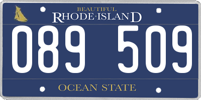 RI license plate 089509