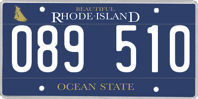 RI license plate 089510