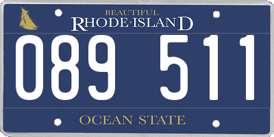 RI license plate 089511