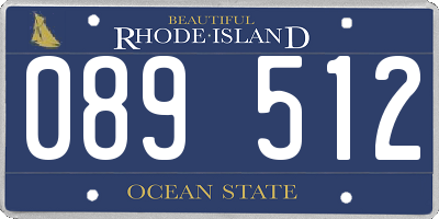 RI license plate 089512