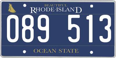 RI license plate 089513