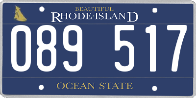 RI license plate 089517