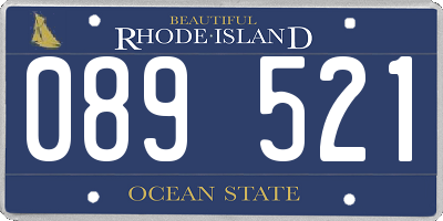 RI license plate 089521