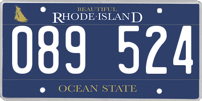 RI license plate 089524