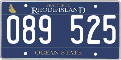 RI license plate 089525