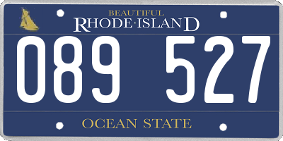 RI license plate 089527