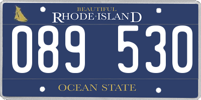 RI license plate 089530