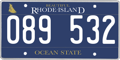 RI license plate 089532