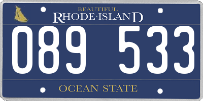 RI license plate 089533