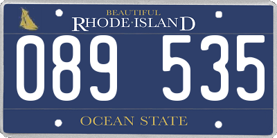 RI license plate 089535