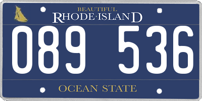 RI license plate 089536