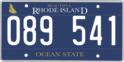 RI license plate 089541
