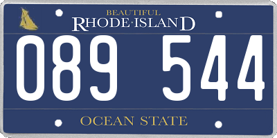 RI license plate 089544