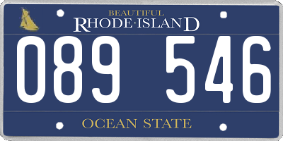RI license plate 089546