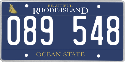 RI license plate 089548