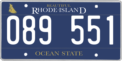 RI license plate 089551