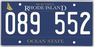 RI license plate 089552