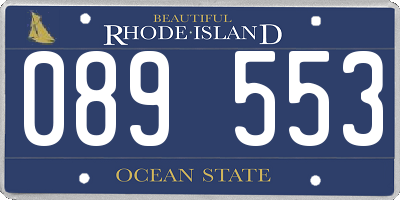 RI license plate 089553