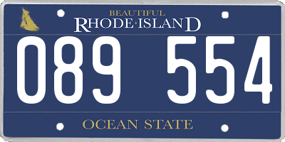 RI license plate 089554