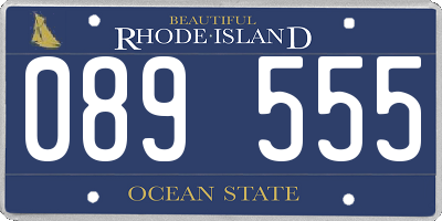 RI license plate 089555