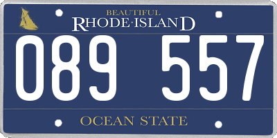 RI license plate 089557