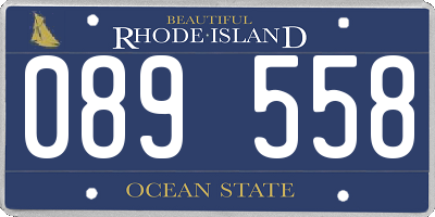RI license plate 089558