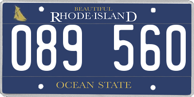 RI license plate 089560