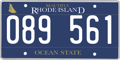 RI license plate 089561