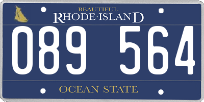 RI license plate 089564